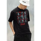 Slipknot Rock Metal Müzik Grubu Baskılı Unisex Oversize Tişört - XL - 01 Siyah