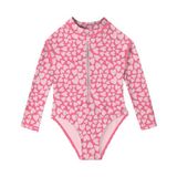 SlipStop Cherish Long Sleeve Kırmızı Çocuk Mayo