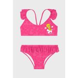Slipstop Daisyloo Kolay Kuruyan Uv Korumalı Fırfırlı Kız Çocuk Bikini SB2612050102 PEMBE