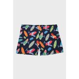 Slipstop Daniel Desenli Lastikli Bel Boxer Erkek Çocuk Mayo Short SR2631000007 LACİVERT