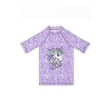 SLIPSTOP Desenli Açık Kız Çocuk T-Shirt, 2-3 Yaş, ST2512000006, Mor, Kız çocuk