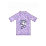 SLIPSTOP Desenli Açık Kız Çocuk T-Shirt, 4-5 Yaş, ST2512000006, Mor, Kız çocuk