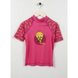 Slipstop Desenli Pembe Kız Çocuk T-Shirt ST2312050024 - 6 - 7 Yaş