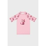 Slipstop Kiki Baskılı Uv Korumalı Kısa Kollu Mayo T Shirt Kız Çocuk T Shirt ST2612000002 - Pembe - 2 - 3 Yaş