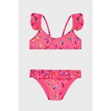 Slipstop Liz Desenli Upf 50+ Korumalı Çabuk Kuruyan Bikini Kız Çocuk Bikini SB2514000110 - 2 - 3 Yaş - Fuşya