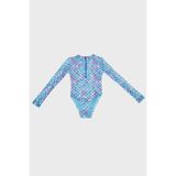 Slipstop Miranda Long Sleeve Desenli Uv Korumalı Mayo Kız Çocuk MAYO SM2611001405