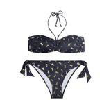 SLIPSTOP Pine Kolay Kuruyan Uv Korumalı Desenli Bikini, S, SM22140042, LACİVERT, Kadın