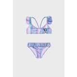 SLIPSTOP Seastar Desenli Çabuk Kuruyan Fırfırlı Bikini Takım Kız Çocuk BİKİNİ SB2515000109
