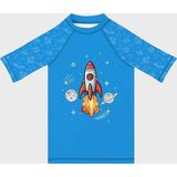Slipstop Skyrocket Baskılı Uv Korumalı Kısa Kollu Mayo Erkek Çocuk T Shirt ST2532000003 MAVİ