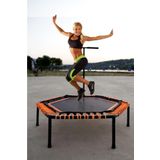 Slipt 135 cm (54 inç) Tutunmalı Step Trambolin - Turuncu, Dayanıklı ve Güvenli Egzersiz Trambolini, Tutunma Barıyla Destekli, Fitness ve Eğlence İçin İdeal