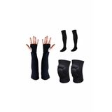 Slipt Voleybol Dizliği Voleybol Çorabı Voleybol Kolluğu Set (Standart, L)