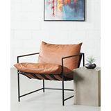 Sller Modern Tasarım Berjer Metal Iskeletli Portatif Berjer Flok Kumaş Döşeme Salon Dizayn Kahverengi