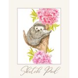 Sloth Sketch Pad: Adorable Animal Sketchbook to Doodle, Draw, Color, Create, Write, Design, Journal | Large Art Notebook with 100 Blank Drawing Pages for Artists, Kids, Teens, Adults