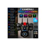 SLTECH O-KAM OK-207 12MP 4 Kameralı WiFi Güvenlik Kamerası | 4 Ekran İzleme, PTZ Hareketli Kamera, Renkli Gece Görüşü,Adaptör Hediyeli