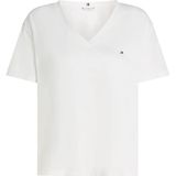 Slub Mdrn V-Nk Ss T-Shırt Kadın Beyaz T-Shirt - Ww0ww43901