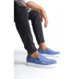 Slw180 Estilo X Bağcıksız Süet Erkek Günlük Spor Klasik Ayakkabı Sbt - Mavi