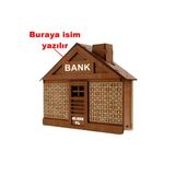 sly - Kişiye Özel Isimli Ev Tipi Bank Hedef Kumbara 10.000 Tl Para Biriktirme Kutusu