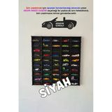 Sly-Kişiye Özel Oyuncak Araba Rafı 50'Li Beyaz (Hotwheels Ve Matcbox Arabaları Için Uygundur)