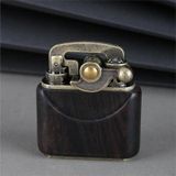 Sm-090T Vintage Benzinli Ahşap Çakmak Siyah