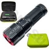 SM-313 50W 5000 Lümen Profesyonel Şarjlı El Feneri - 1.5 Km Menzilli & 7200 Mah Güçlü Batarya Seti - 1 ADET - Siyah