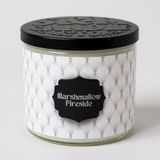 S&M Candle Factory Hatmi Fireside Mum ~ Yüksek Kokulu Büyük 3-Fitil Mum ~ Soya ve Hindistan Cevizi Balmumu Karışımı