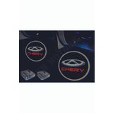 Sm Motors CHERY Araçlar Için Pilli Yapıştırmalı Kapı Altı LED Logo Kutu İçeriği 2 Adet