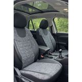 SM OTO KILIF Lifos Hafif Ticari Serisi Koton Kumaş Oto Koltuk Kılıfı Tam Set (Berlıngo-Caddy-Connect-Courıer-Doblo-Dokker-Partner) - Gri