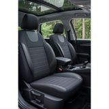 SM OTO KILIF Lifos Serisi Koton Kumaş Universal Oto Koltuk Kılıfı Tam Set - Siyah - Kırmızı