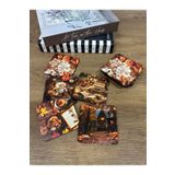 SM Satranç Medya Sonbahar Yaprakları Manzara - Pumpkin Temalı Bardak Altlığı Şömine Kokulu Ahşap 5'li Set