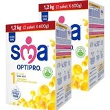 SMA Optipro 1 0-6 Ay Bebekler İçin Toz Devam Sütü 2400 g – Besleyici İsviçre Formülü, Sağlıklı Büyüme Desteği