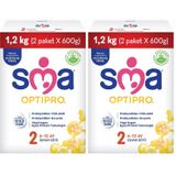 SMA Optipro 2, 6-12 Ay Bebek Sütü, 1.2 kg (2 x 600 g) (2 paketi)