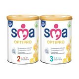 SMA Optipro 2 Bebek Sütü (6-12 Ay, 400 g) ve SMA Optipro 3 Devam Sütü (1-3 Yaş, 400 g)