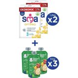 SMA OPTIPRO 3 1-3 yaş Devam Sütü 2x1200g + GERBER ORGANIC Yulaflı, Elma ve Mango Püresi 3x110g