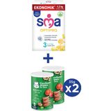 SMA OPTIPRO 3 Devam Sütü 1.2kg (2x600g) + GERBER ORGANIC Buğday, Yulaf, Dom., Hav., Soğ. Atıştırmalık 2x35g