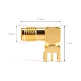 Sma Pcb Tip Soket 90 Derece Sma-kwe Gsm Gps Gprs Rf Anten