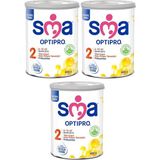 SMA Sma Optipro 2 Devam Sütü 400 gr x 3 Adet 6-12 Ay Bebekler İçin Probiyotik İçerikli