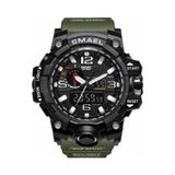 Smael Dijital ve Analog G-Shock S1376CT Erkek Kol Saati Suya Dayanıklı Metal Oval Kasa Mavi Kadran ve Kronometre