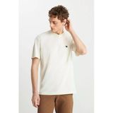 Small Logo Bisiklet Yaka T-Shirt Vintage White Vintage White L