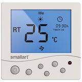 Smallart SM-2008FFS-L-NL Sıva Üstü Dijital Fancoil Termostatı - Enerji Tasarruflu