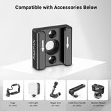 SMALLRIG Cold Shoe Mount Hot Shoe Adapter with 1/4'' Thread for Camera Cage Flash LED Monitor Mount (2 Pack) - 2060