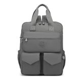 Smart Bags 1175 Koyu Gri Büyük Boy Krinkıl Kumaş Kadın Sırt Çantası