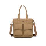 Smart Bags A.Kahve Ultra Hafif Kumaş Günlük Büyük Boy Kadın Omuz Çantası