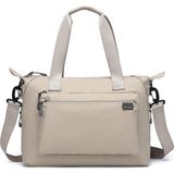 Smart Bags Bej Kadın Omuz ve Spor Çantası Hafif Kumaş Uzun Askılı Çok Cepli - Standart