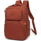Smart Bags Büyük Boy Su Geçirmez Çok Cepli Anne ve Bebek Bakım Sırt Çantası Kiremit