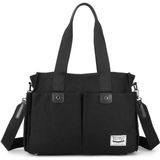Smart Bags Exclusive Kanvas Kumaş Kadın Omuz Çantası 1307 - Siyah
