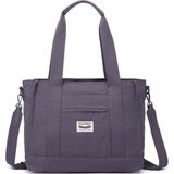 Smart Bags Exclusive Kanvas Kumaş Kadın Omuz Çantası 1326 - Füme
