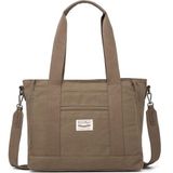 Smart Bags Exclusive Kanvas Kumaş Kadın Omuz Çantası 1326 - Kahve