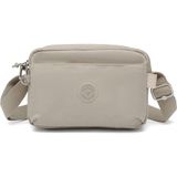 Smart Bags Günlük Küçük Boy Su Geçirmez Hafif Krınkıl Kumaş Kadın Omuz Çantası Bej