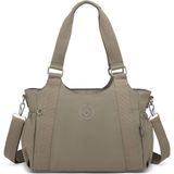 Smart Bags Günlük Orta Boy Su Geçirmez Krınkıl Kumaş Kadın Omuz Çantası Açık Kahve