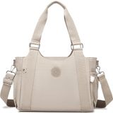 Smart Bags Günlük Orta Boy Su Geçirmez Krınkıl Kumaş Kadın Omuz Çantası Bej
